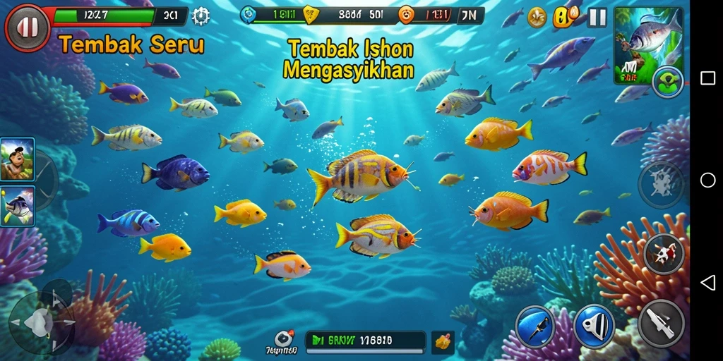 Tampilan menarik dari gameplay Tembak Ikan yang seru.