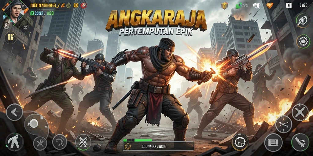 Gameplay seru dan mendebarkan dalam ANGKARAJA.