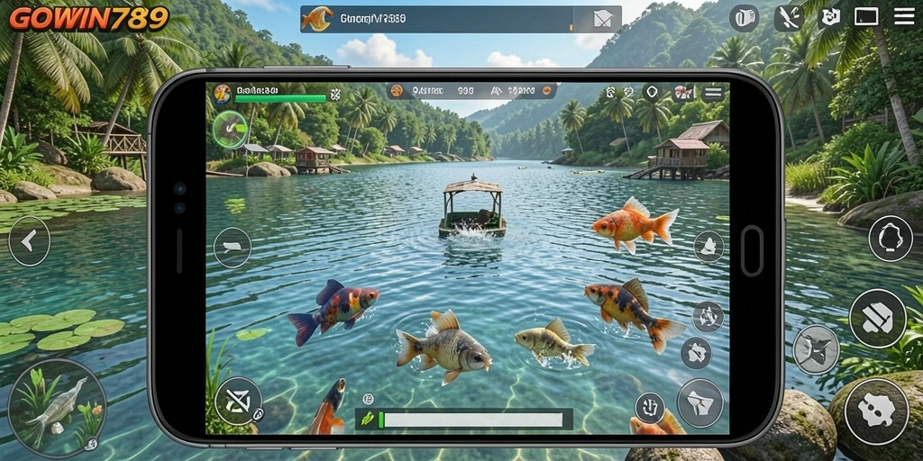 Tangkapan ikan yang sangat nyata dalam gameplay GOWIN789.