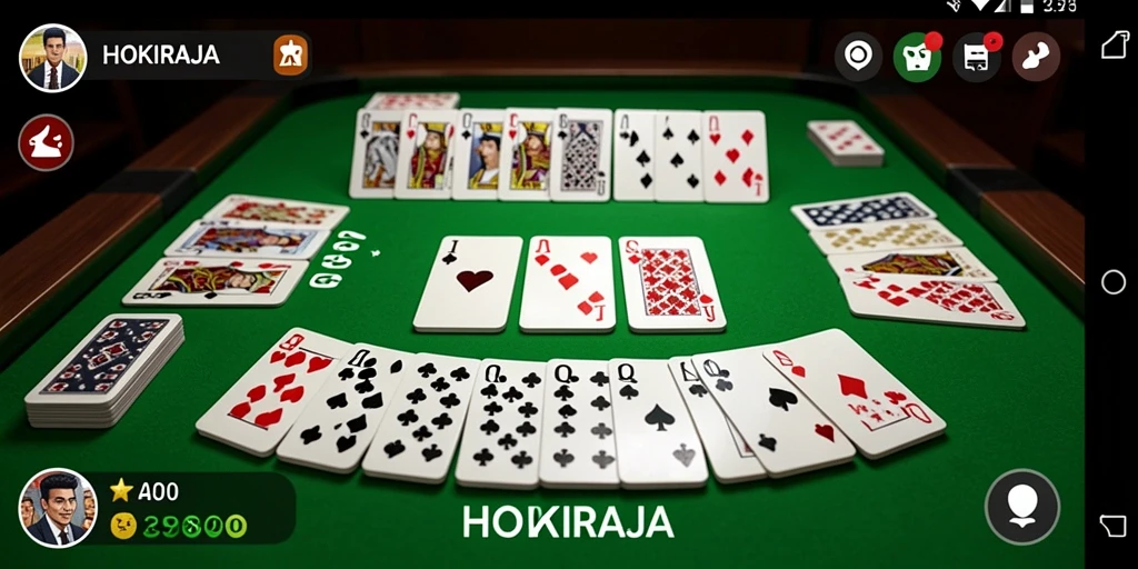 Tampilan gameplay HOKIRAJA yang mendebarkan di meja Gaple.