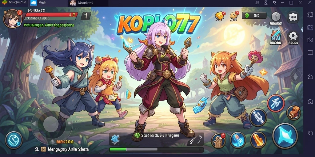 Tampilan gameplay KOPLO77 yang menakjubkan dan penuh warna.