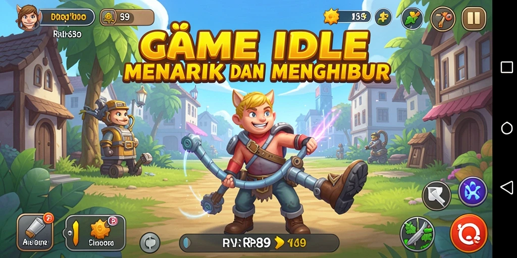 Screenshot gameplay <strong>RR89</strong> yang menunjukkan elemen Idle yang menarik.